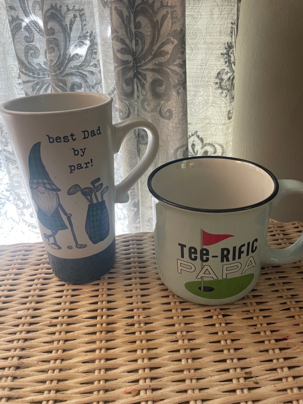 Dad golf mugs Best Dad by Par! & Tee-Rific Papa coffee tea - Father’s Day